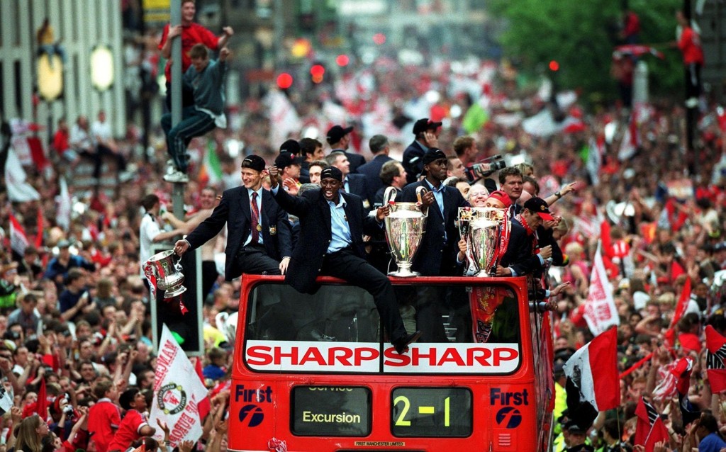 20 let bo kmalu minilo od legendarnega Unitedovega trojčka iz sezone 1998 / 1999. Vir: BBC